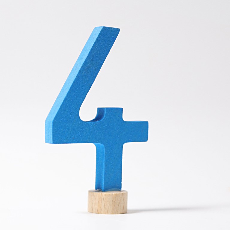 Grimm's Numero 4 decorazione legno 9 cm