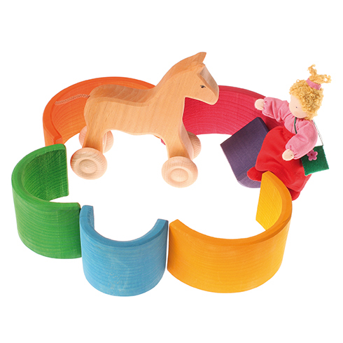 Grimm's Arcobaleno steineriano arcobaleno legno 6 pezzi