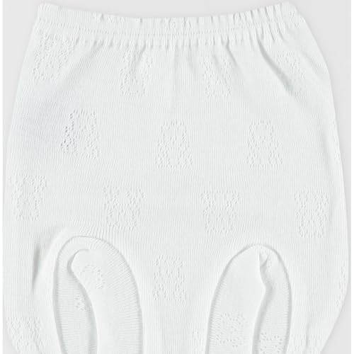 Babidu 3114 Calado Ositos Copripannolino Cotone Neonato bianco