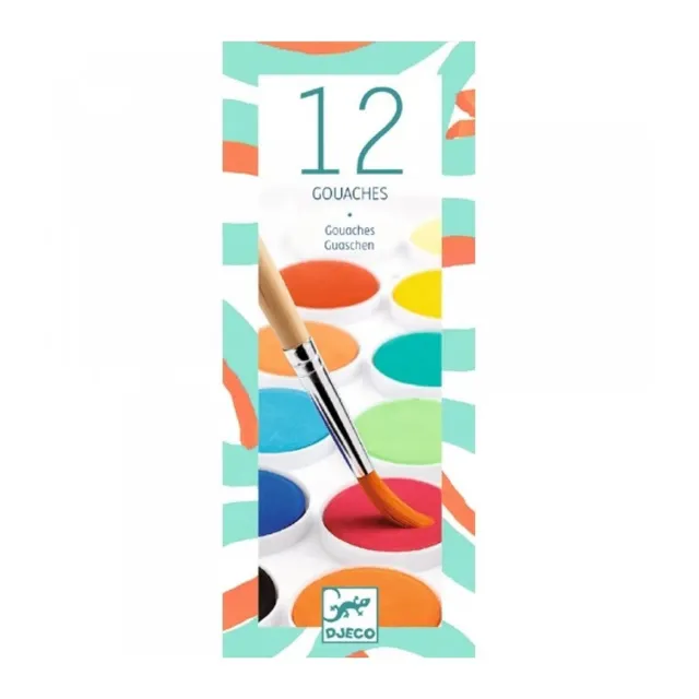 Djeco set 12 acquerelli bambini 12 colori dai 4 anni