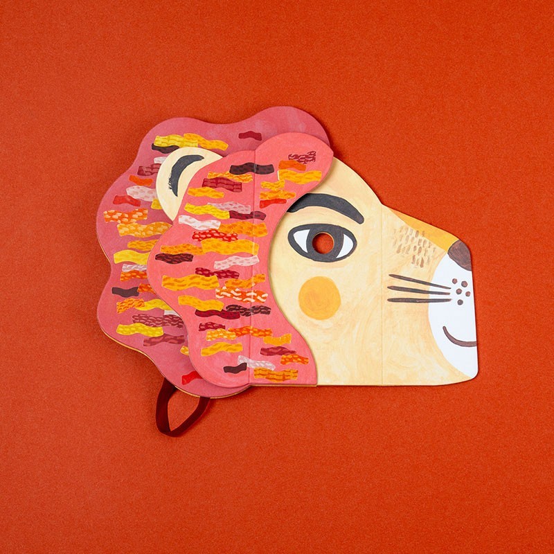 Londji Be Wild Lion maschera leone con adesivi