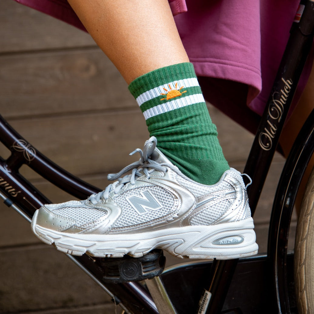 Ella and Rapha Green Grass calzini verdi unisex