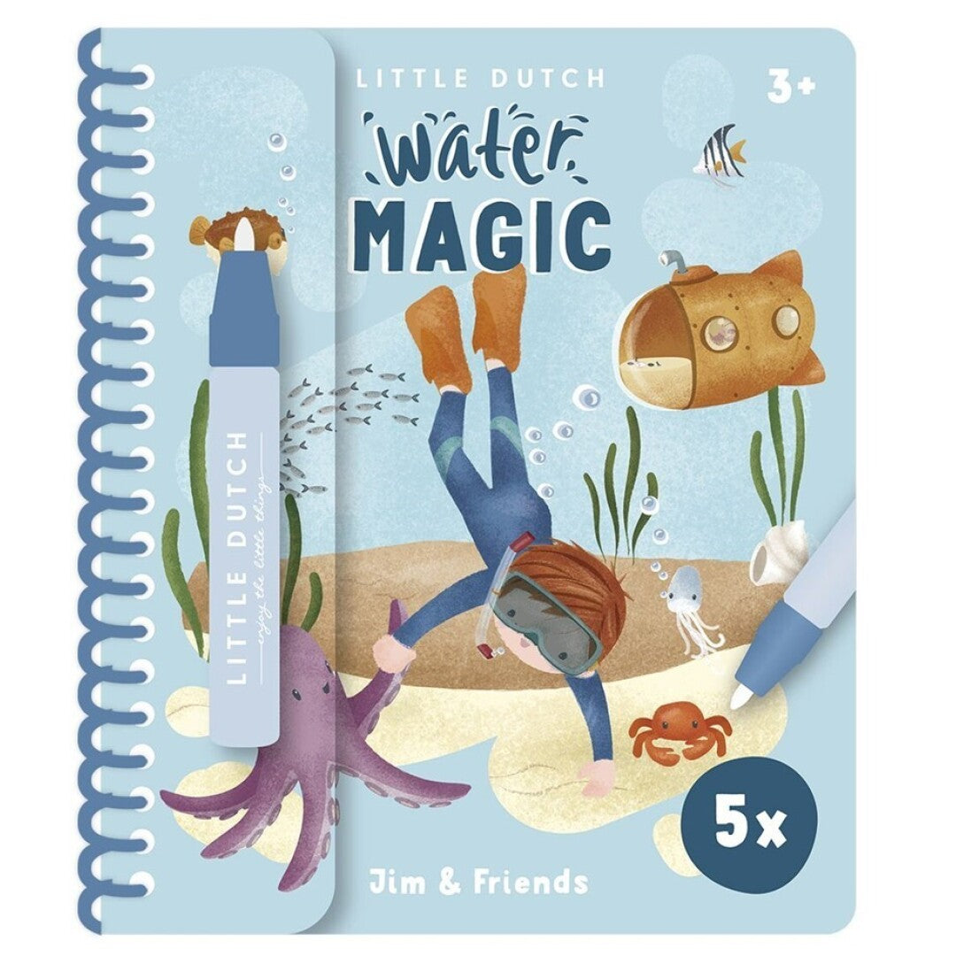 Little Dutch Jim Friends libro magico acqua riutilizzabile