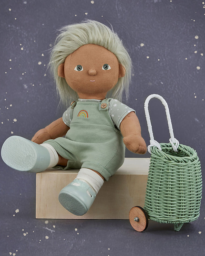 Olli Ella Dinkum Dolls Cricket bambola stoffa con vestito