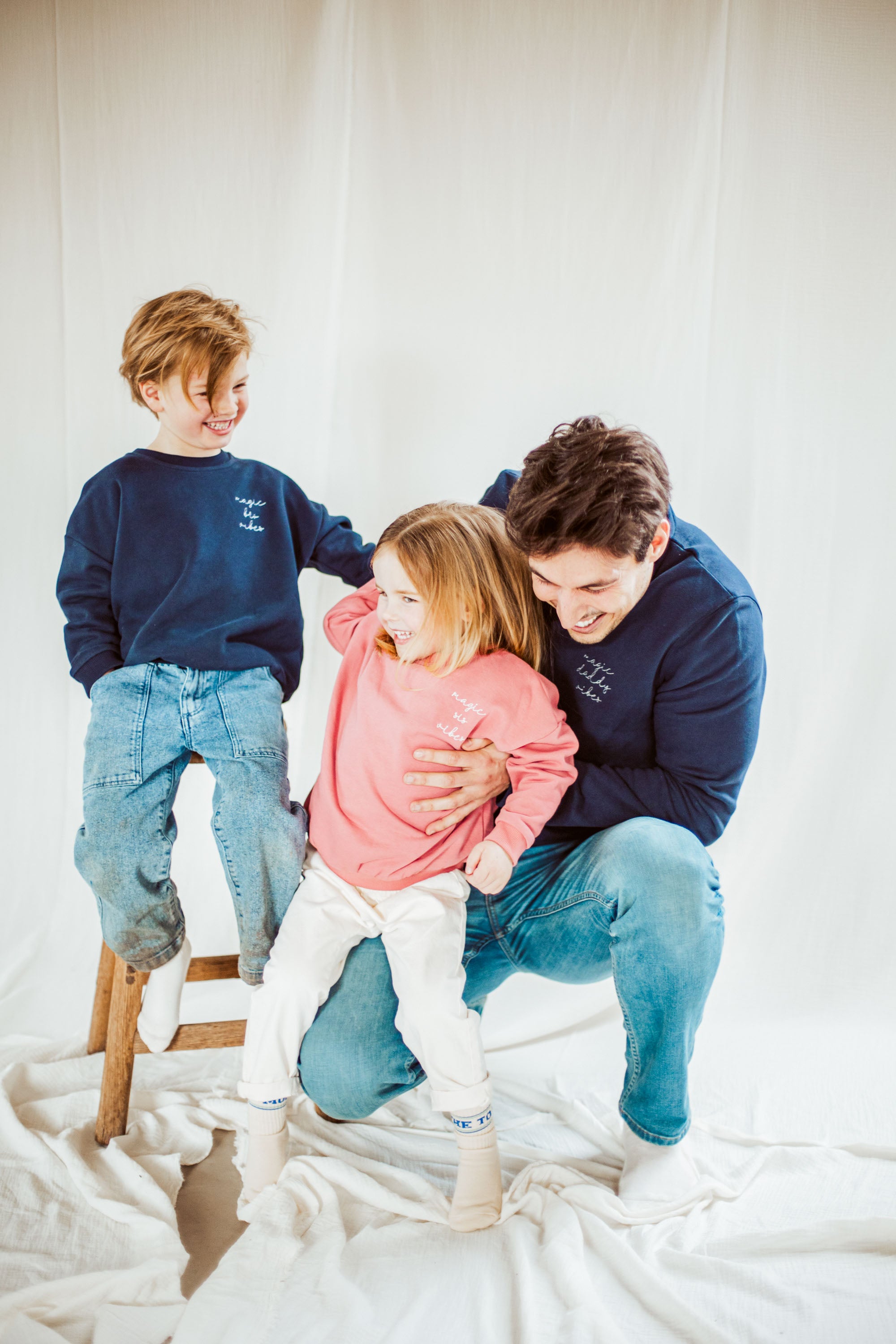 Ella and Rapha Daddy felpa uomo blu notte
