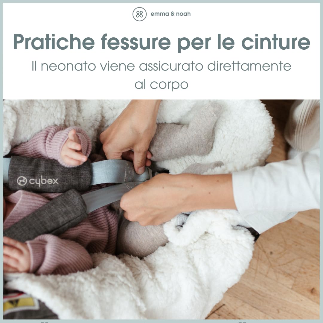 emma & noah Coperta ovetto con piedini Essential Mint trapuntata