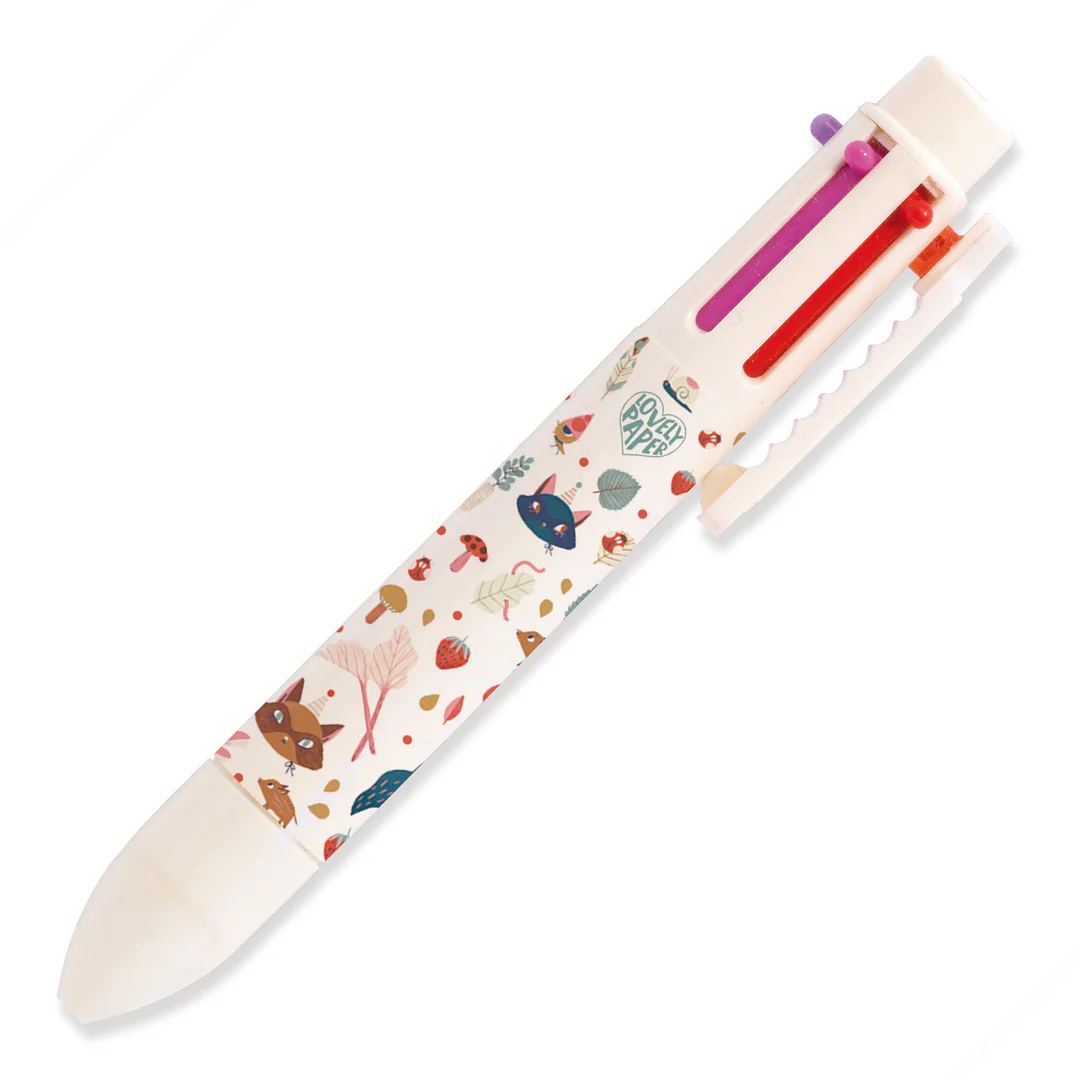 Djeco Lucille penna multicolore 6 colori rainbow 12 cm