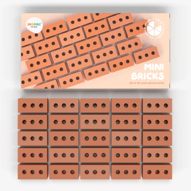 Inspire My Play Mini Bricks mattoncini silicone 25 pezzi