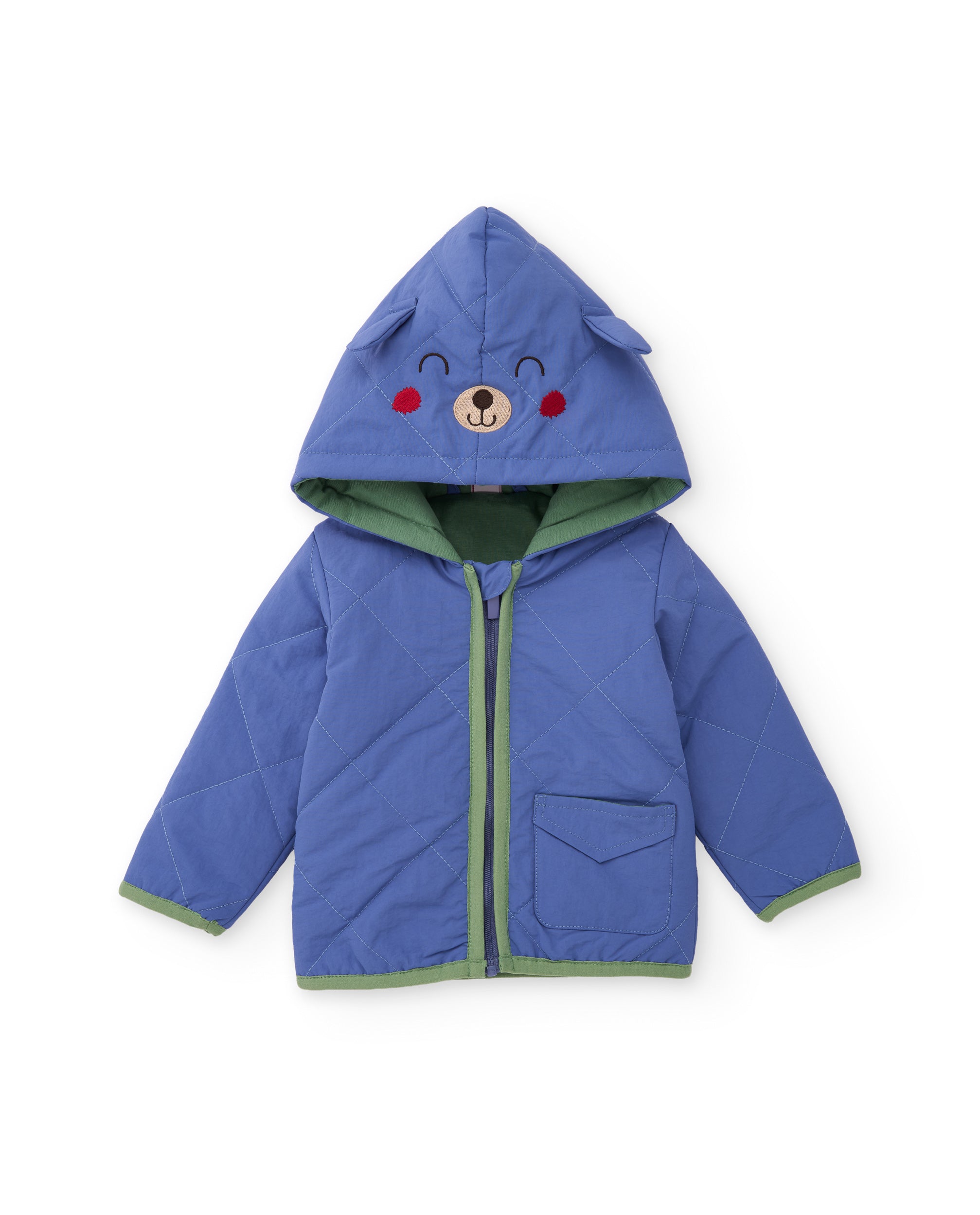 Tuc Tuc giacca neonato blu trapuntata cappuccio