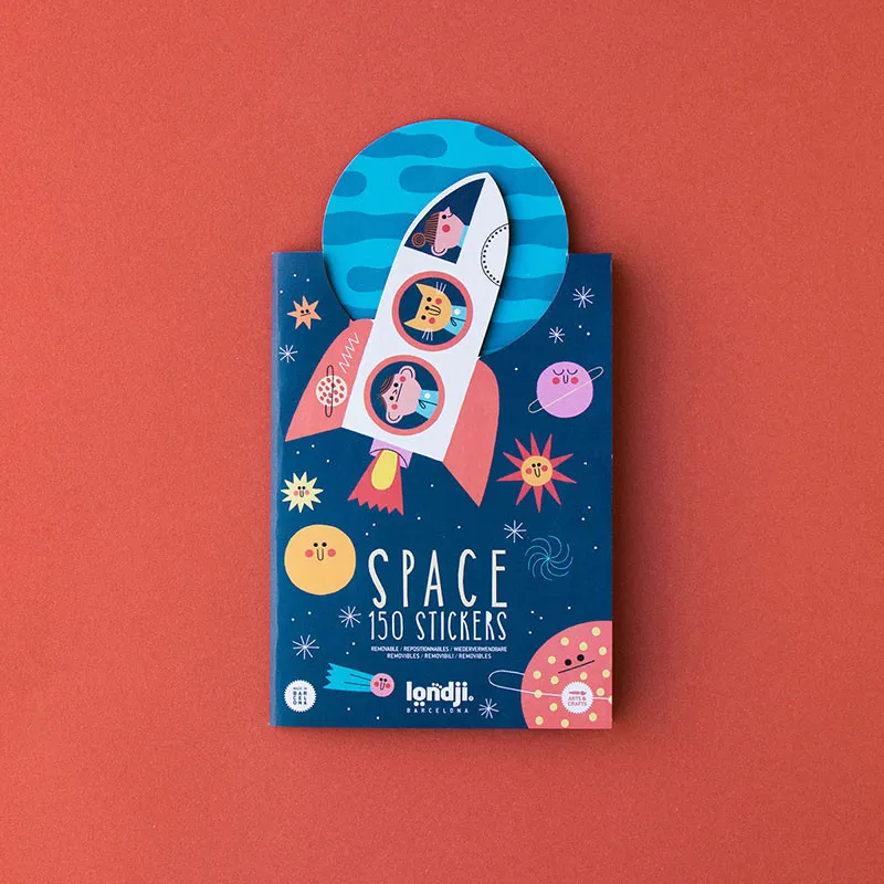 Londji Space cartella 150 sticker rimovibili