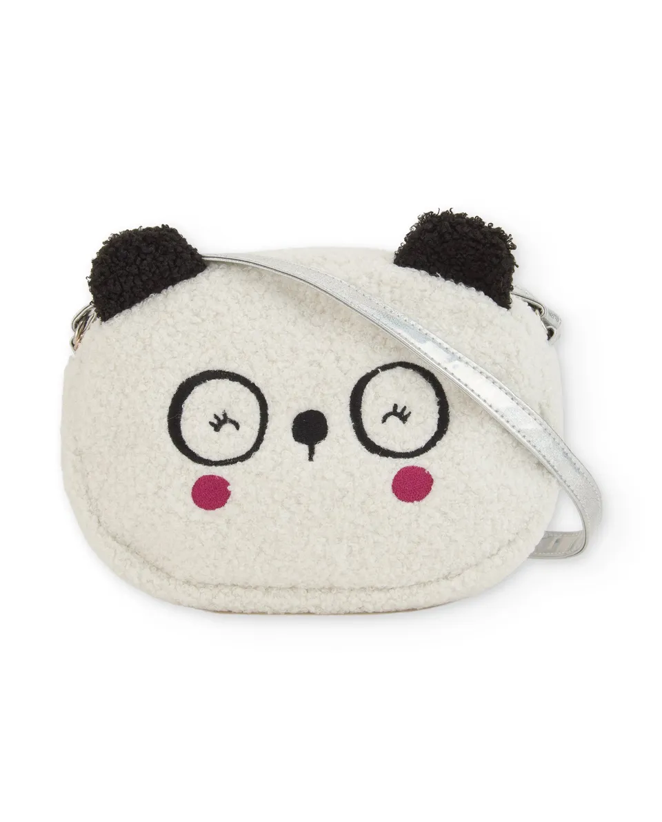 Tuc Tuc borsa bambina panda bianco pelouche tracolla