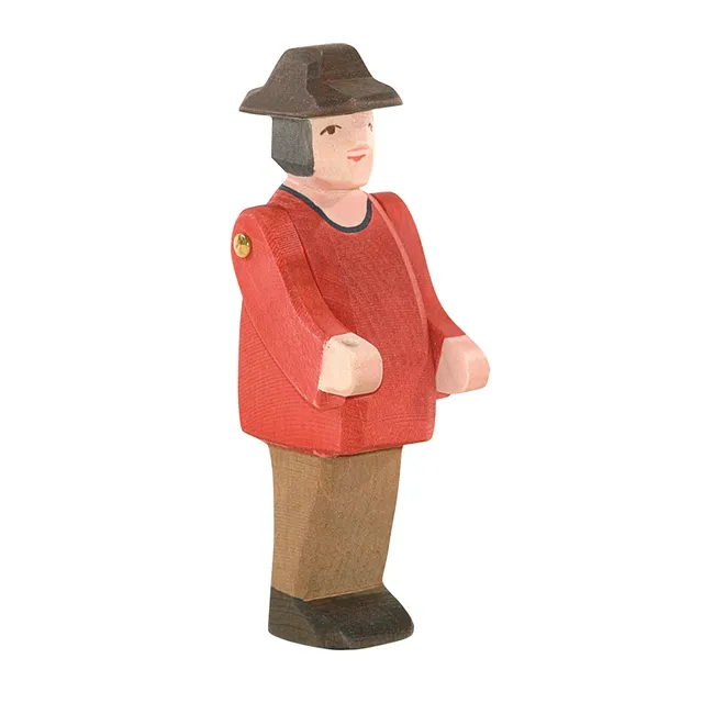 Ostheimer Figura Legno Fattore Giacca Rossa 15 cm