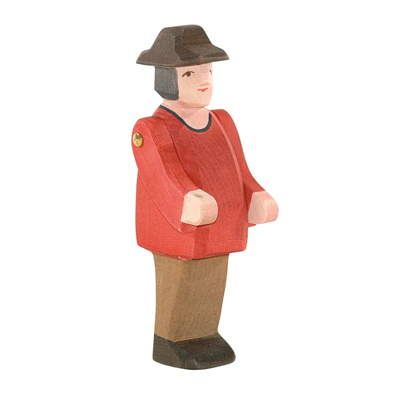 Ostheimer Figura Legno Fattore Giacca Rossa 15 cm