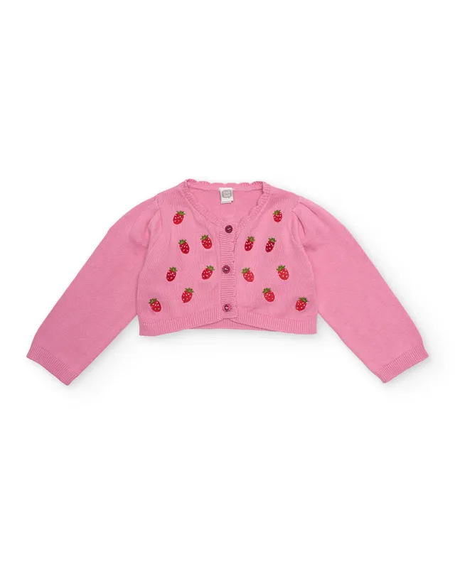 Tuc Tuc golfino neonata rosa fragole ricamate