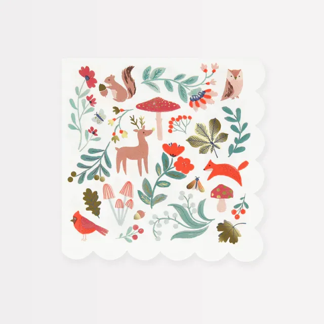 Meri Meri Winter Woodland large tovaglioli 16 pezzi