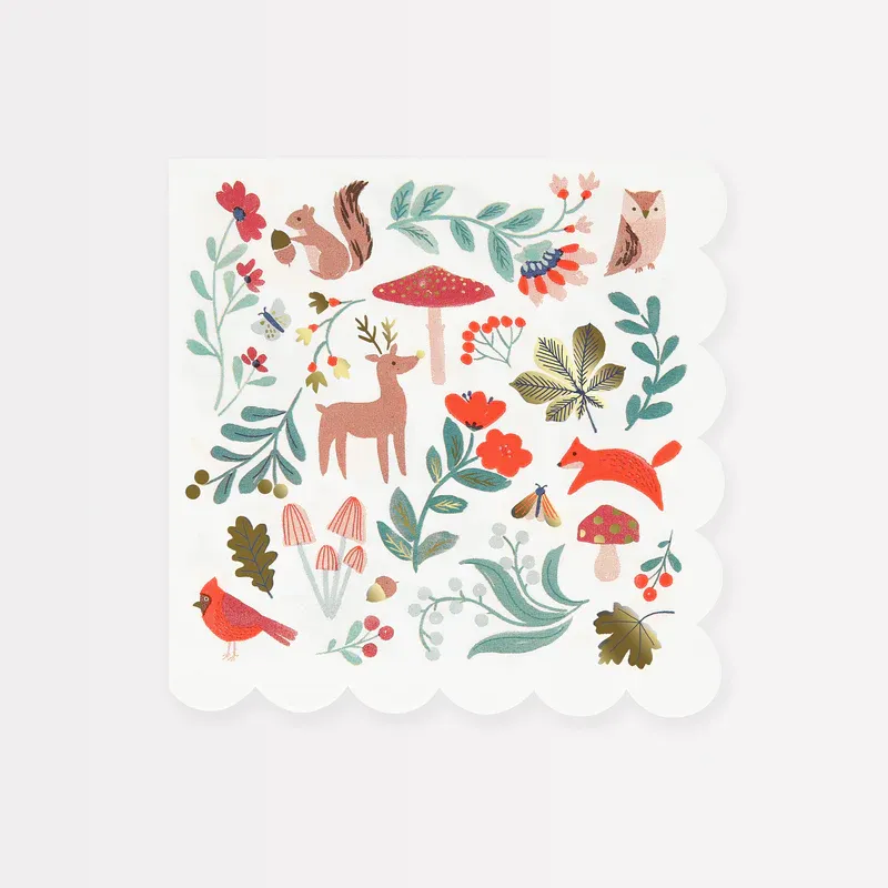 Meri Meri Winter Woodland large tovaglioli 16 pezzi