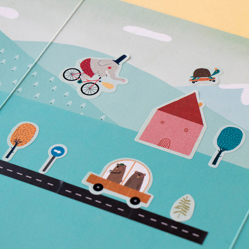 Londji City cartella attività 150 stickers rimovibili città