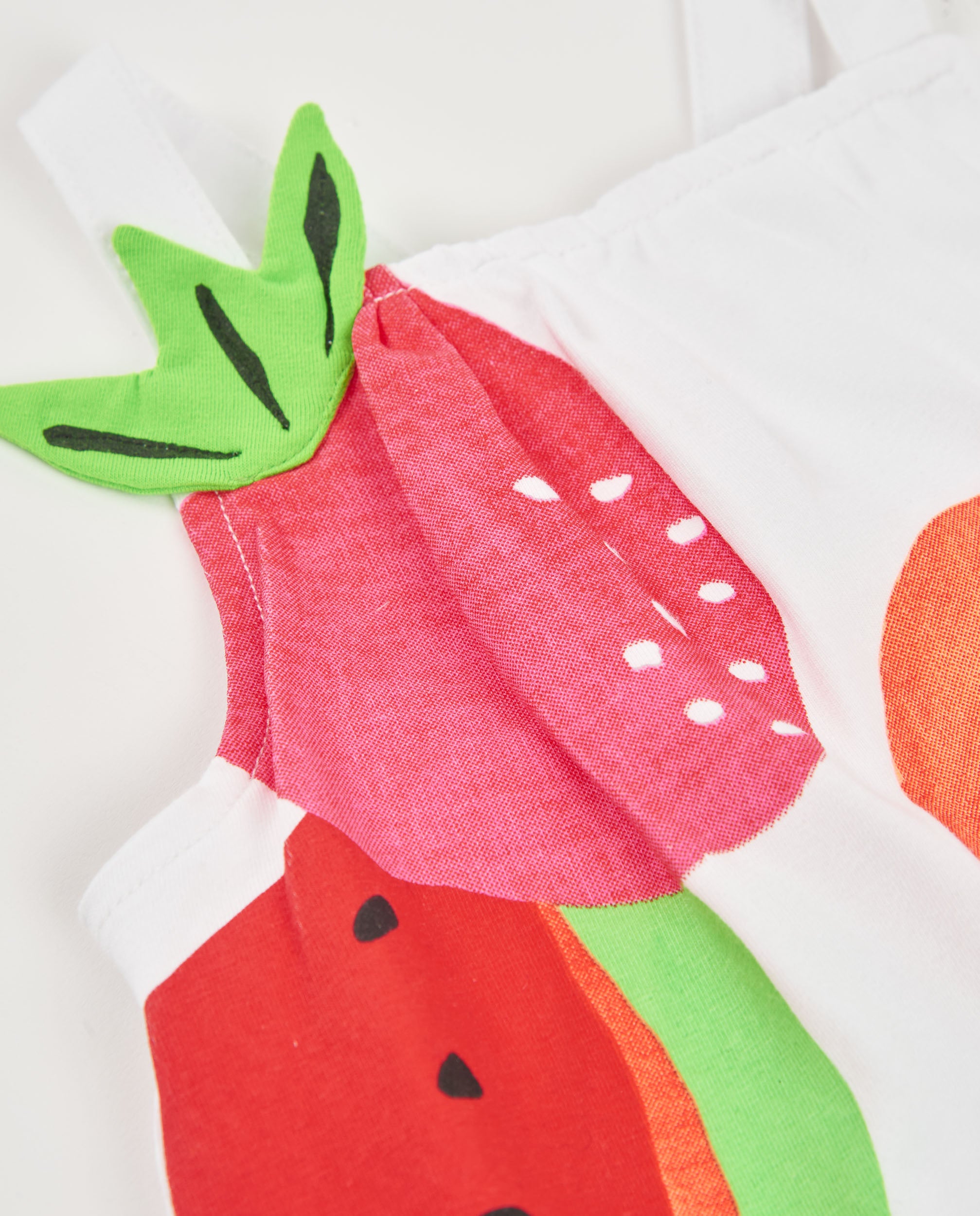 Tuc tuc Top bambina bianco con stampa frutta