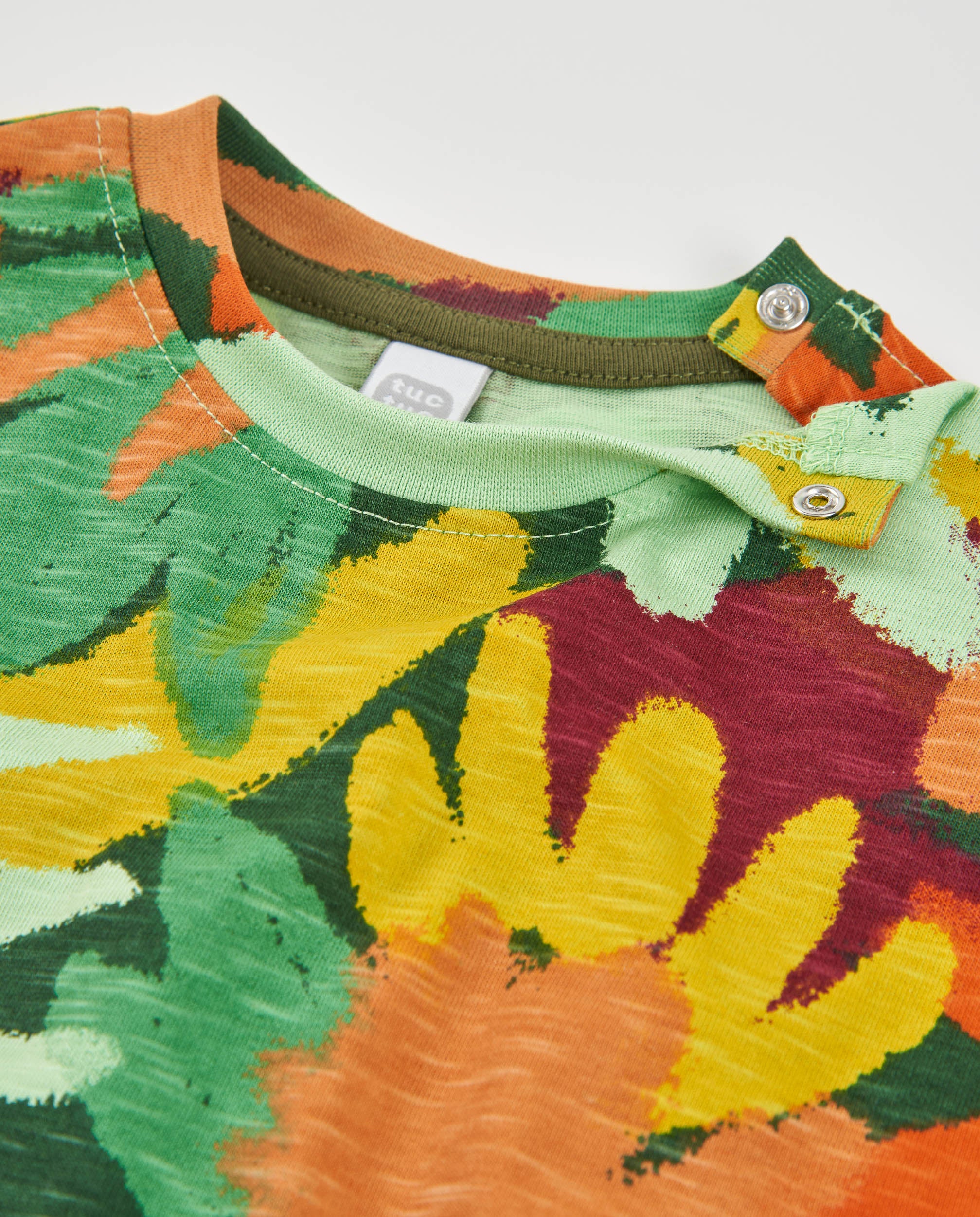 Tuc tuc maglia verde stampa all-over bambino