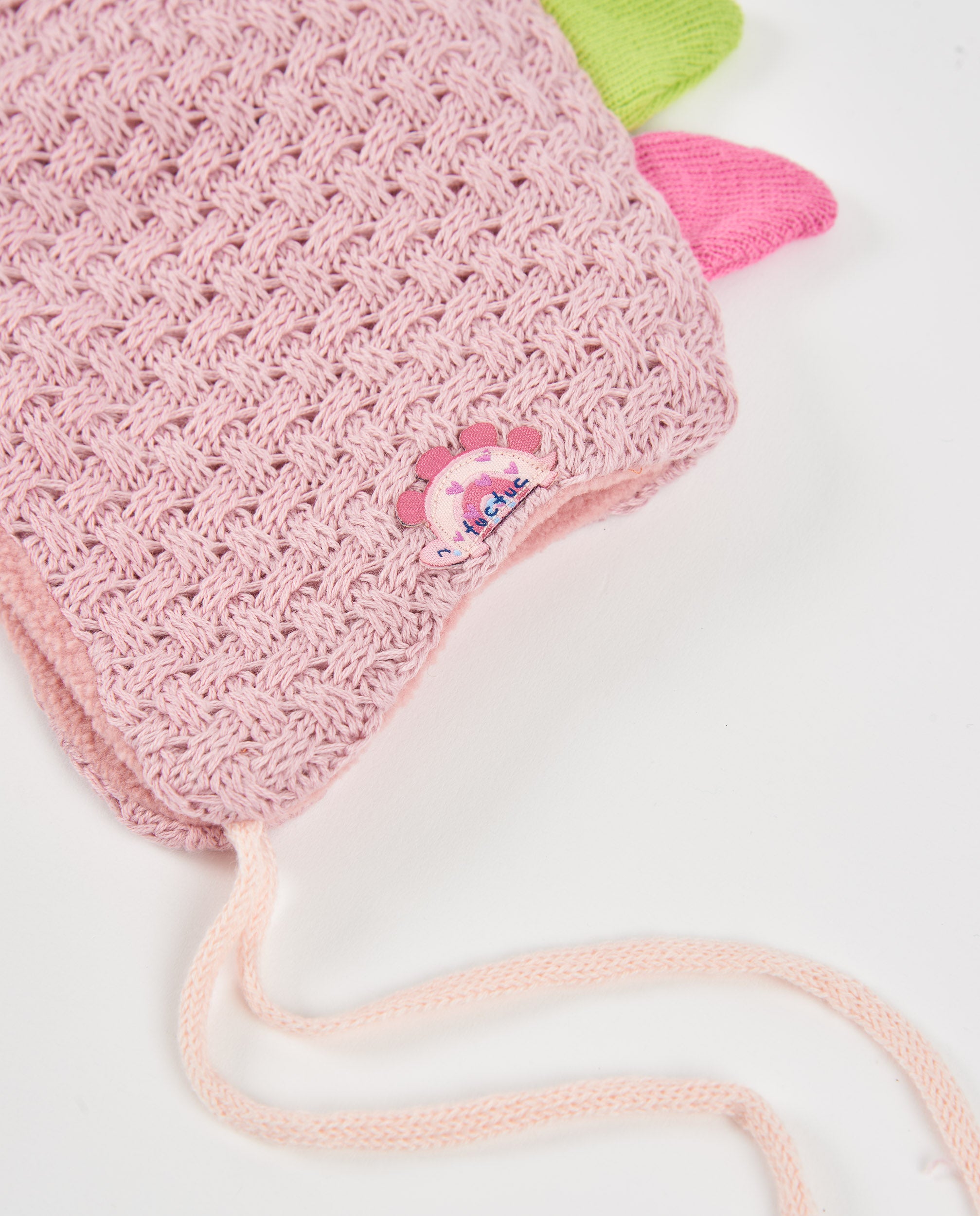 Tuc Tuc Cappello Neonata Dinosauro Rosa Maglia