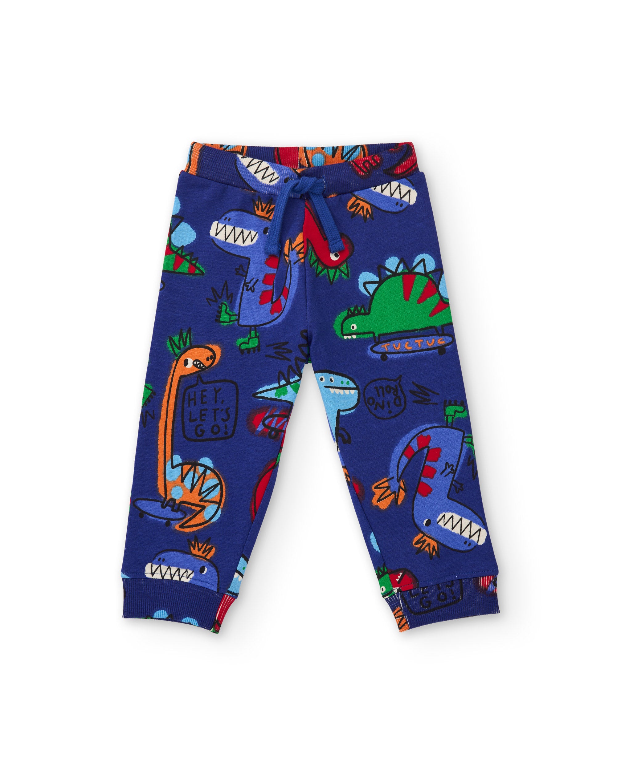 Tuc Tuc Dino Roll tuta in pile blu con zip