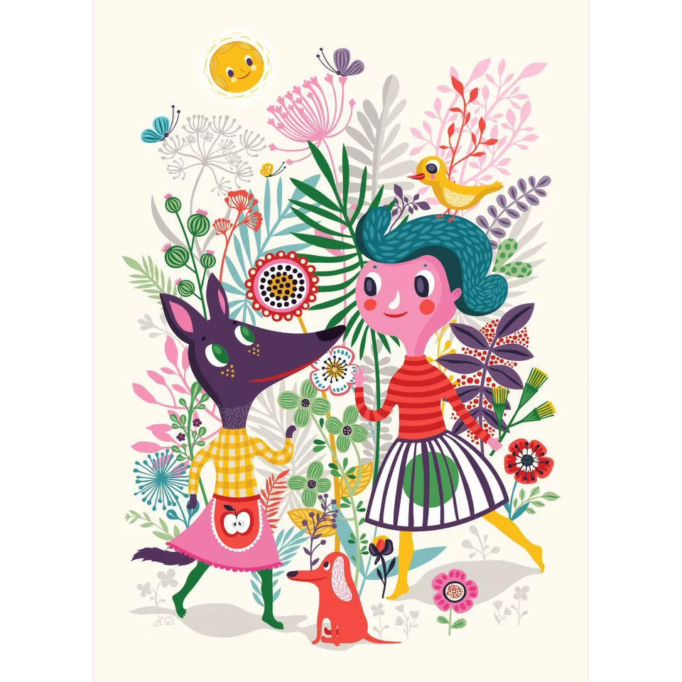 Petit Monkey Sweet Fox Poster Cameretta 50x70 Volpe