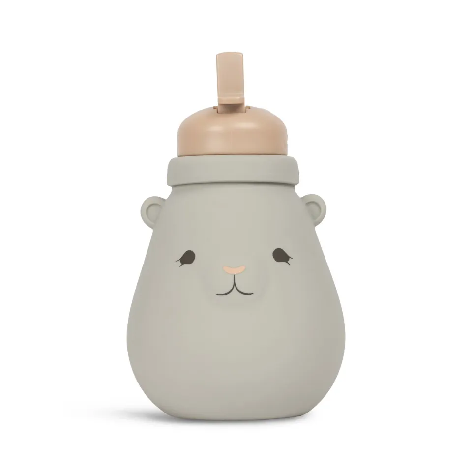 Konges Sløjd Teddy Topanga borraccia silicone 400 ml con cannuccia