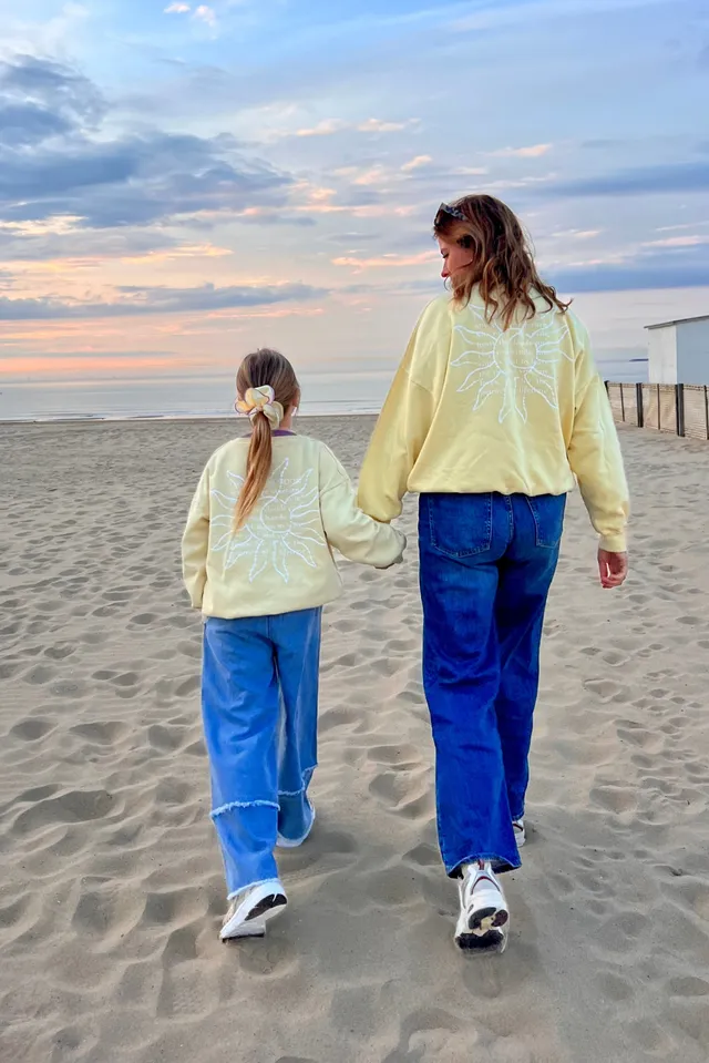 Ella and Rapha Sun x Moments felpa bimbi gialla in cotone