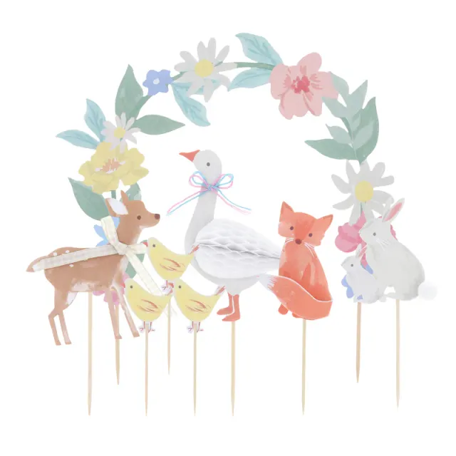 Meri Meri Little Animals topper torta 8 pezzi animali