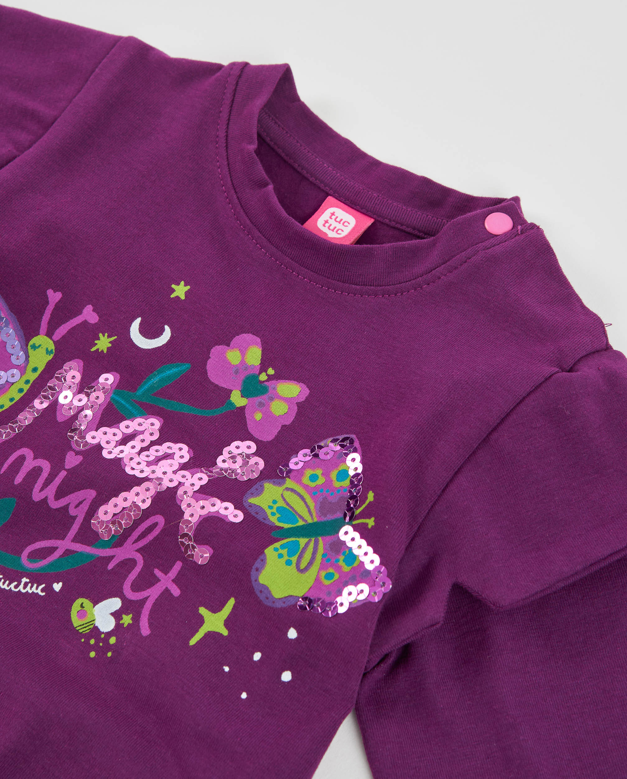 Tuc tuc Mystic Forest maglia bambina viola farfalla