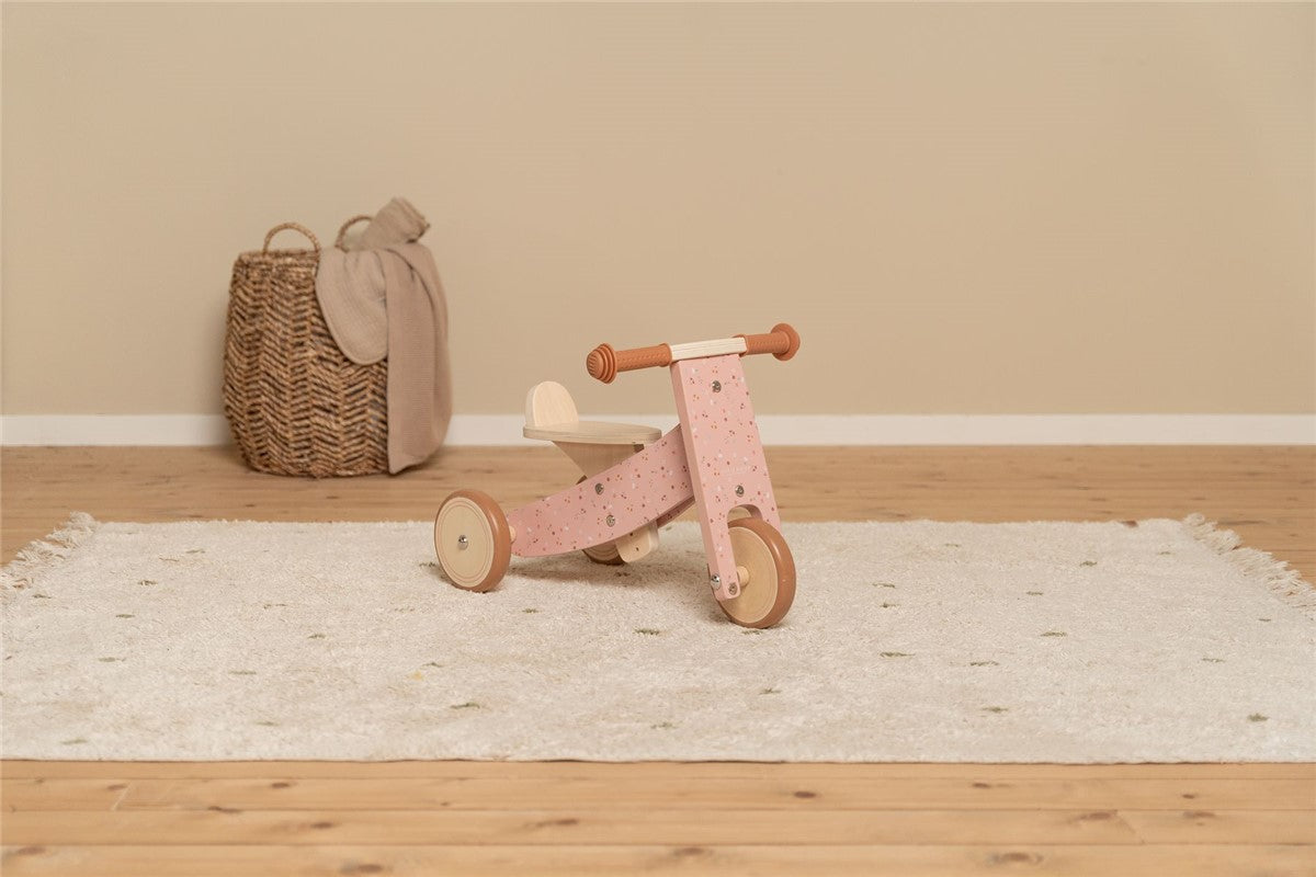 Little Dutch Flowers triciclo legno rosa 12-36 mesi