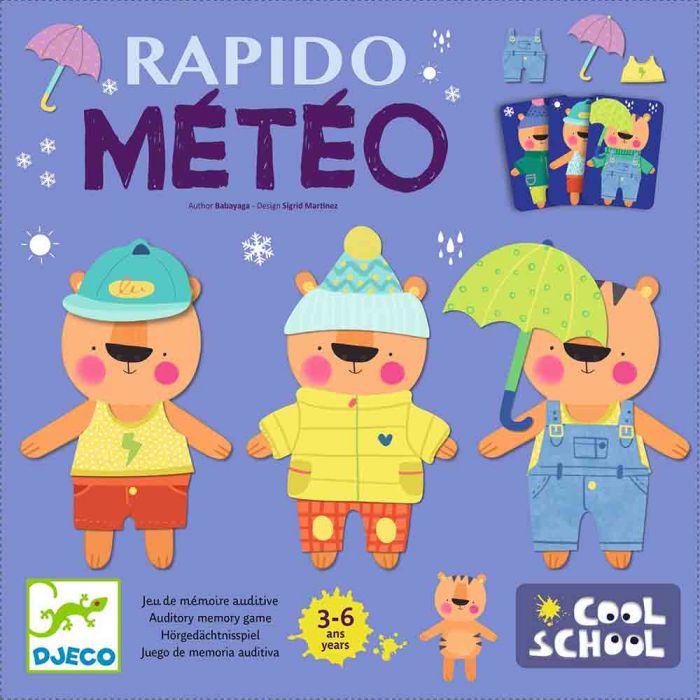 Djeco Rapido Meteo gioco memoria vestire Theo 3-6 anni