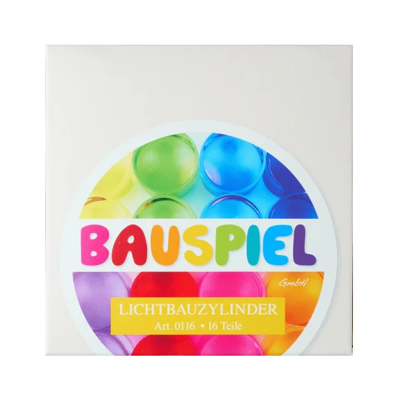 Bauspiel 16 cilindri acrilici costruzioni 16 pezzi