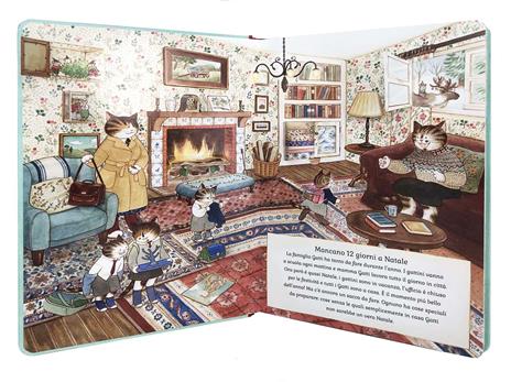 Emme Edizioni Natale famiglia Gatti libro tattile con alette