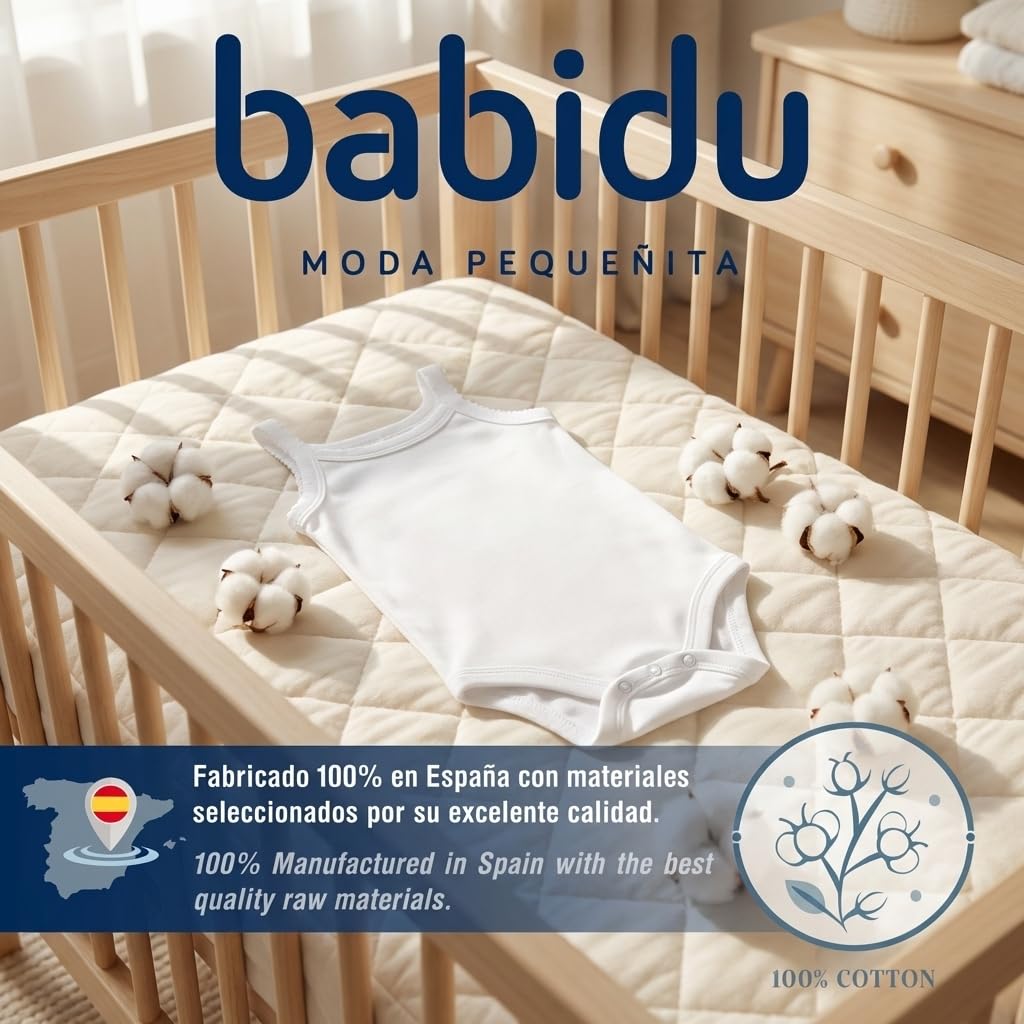 Babidu Body Spalline Sottili Bambù 6-9 Mesi