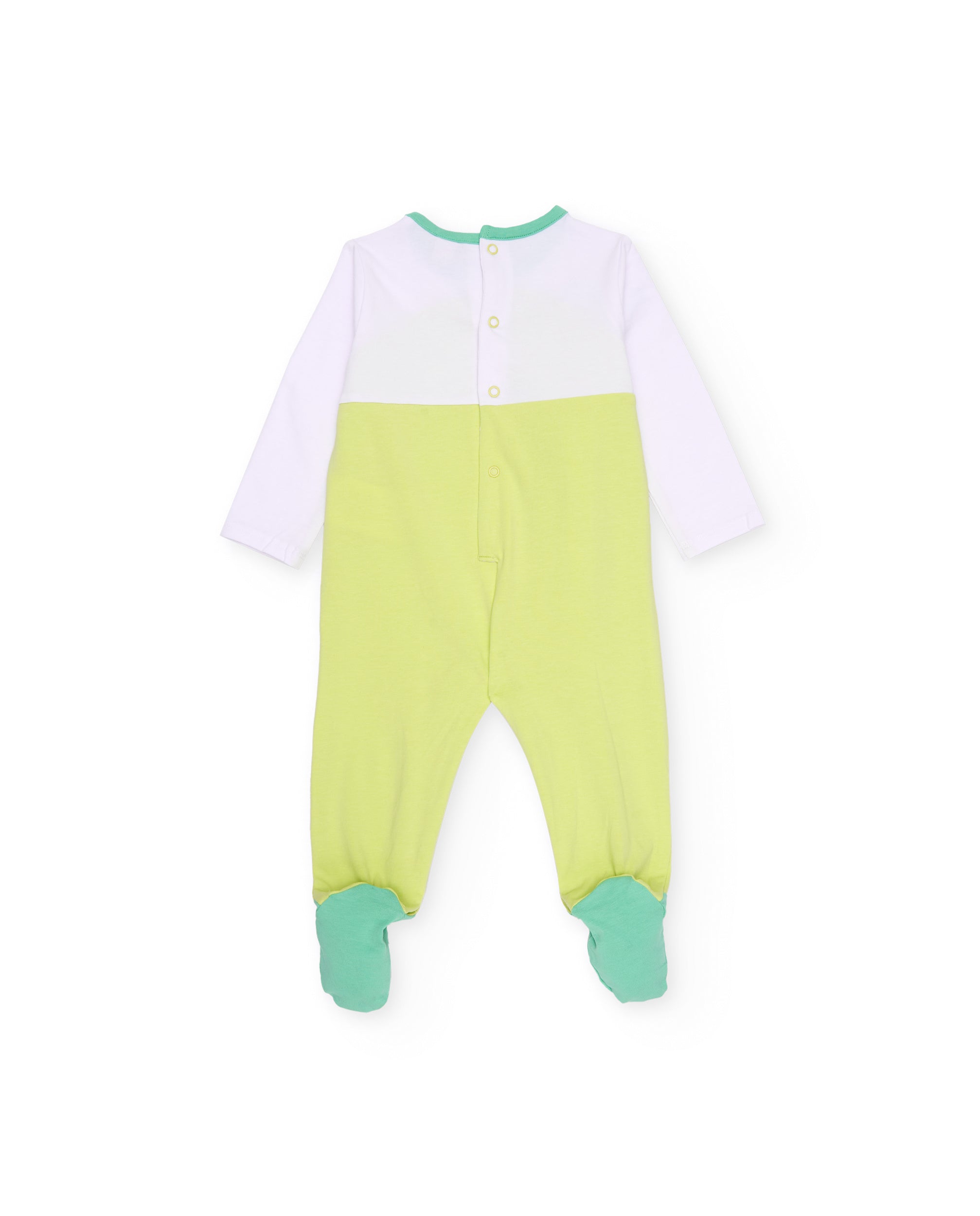 Tuc Tuc tutina neonato verde manica lunga con piedini