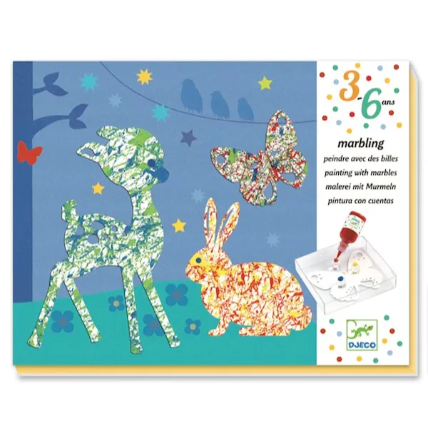 Djeco Colourful Parade Painting with Marbles set pittura