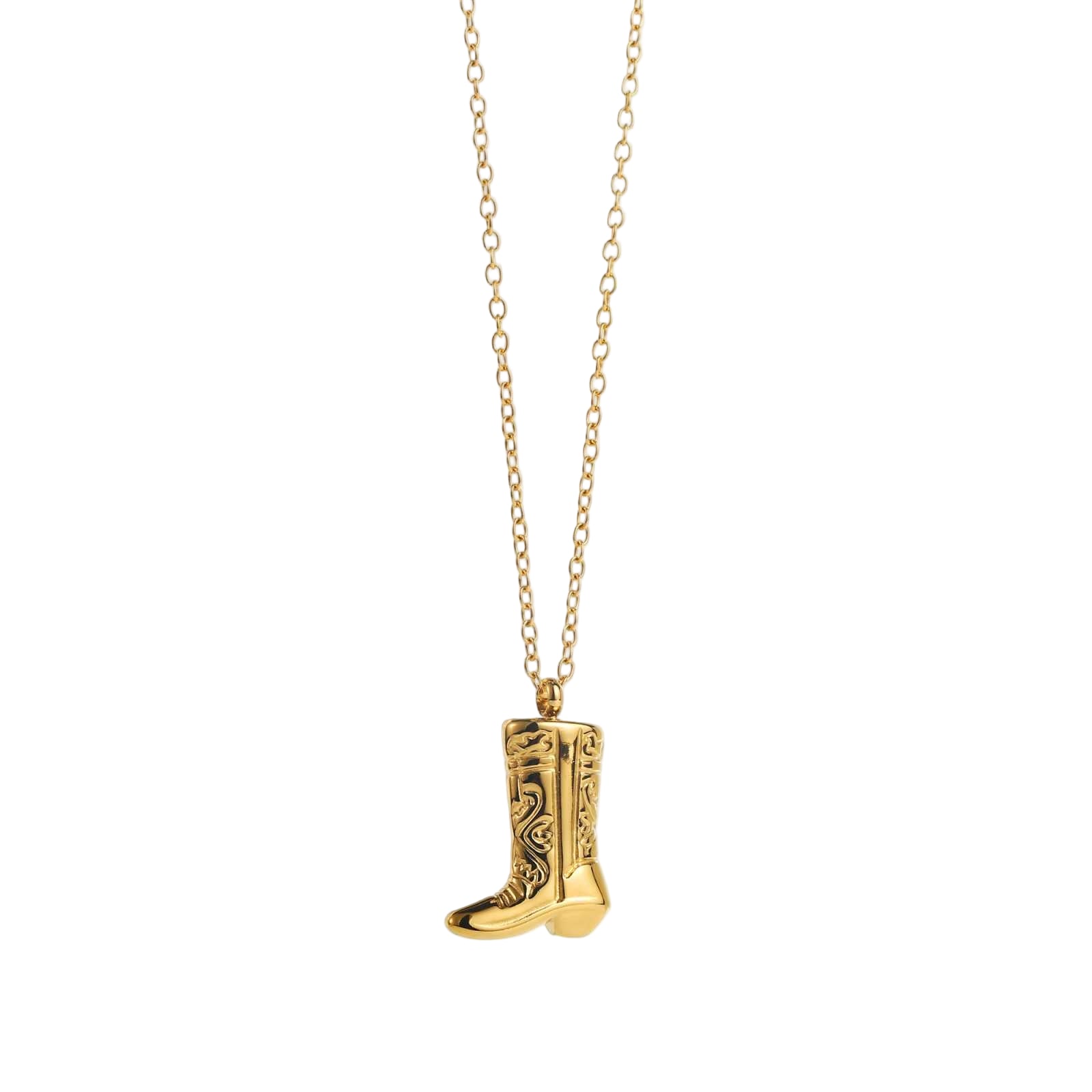 Ella and Rapha Cowboy Boot collana oro acciaio inox