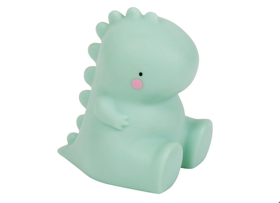 Little Lovely Company T-Rex mini lampada notturna menta