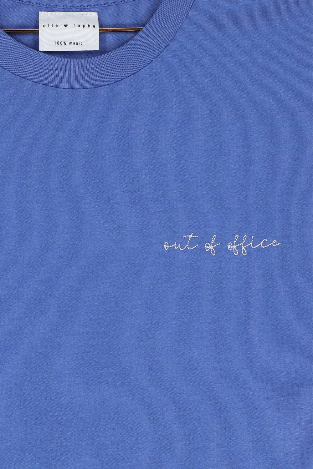 Ella and Rapha Out of Office t-shirt blu cotone bio