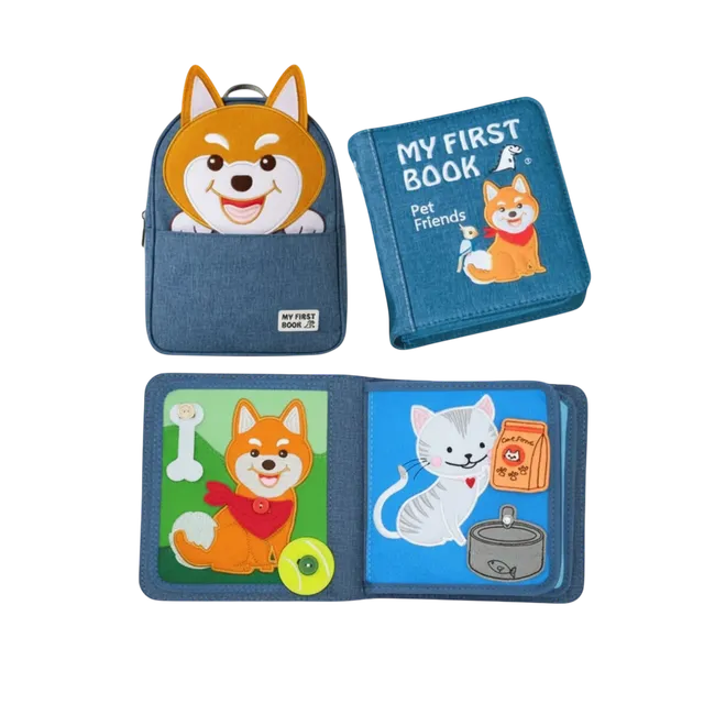 My First Book Pet Friends quiet book stoffa 8 pagine