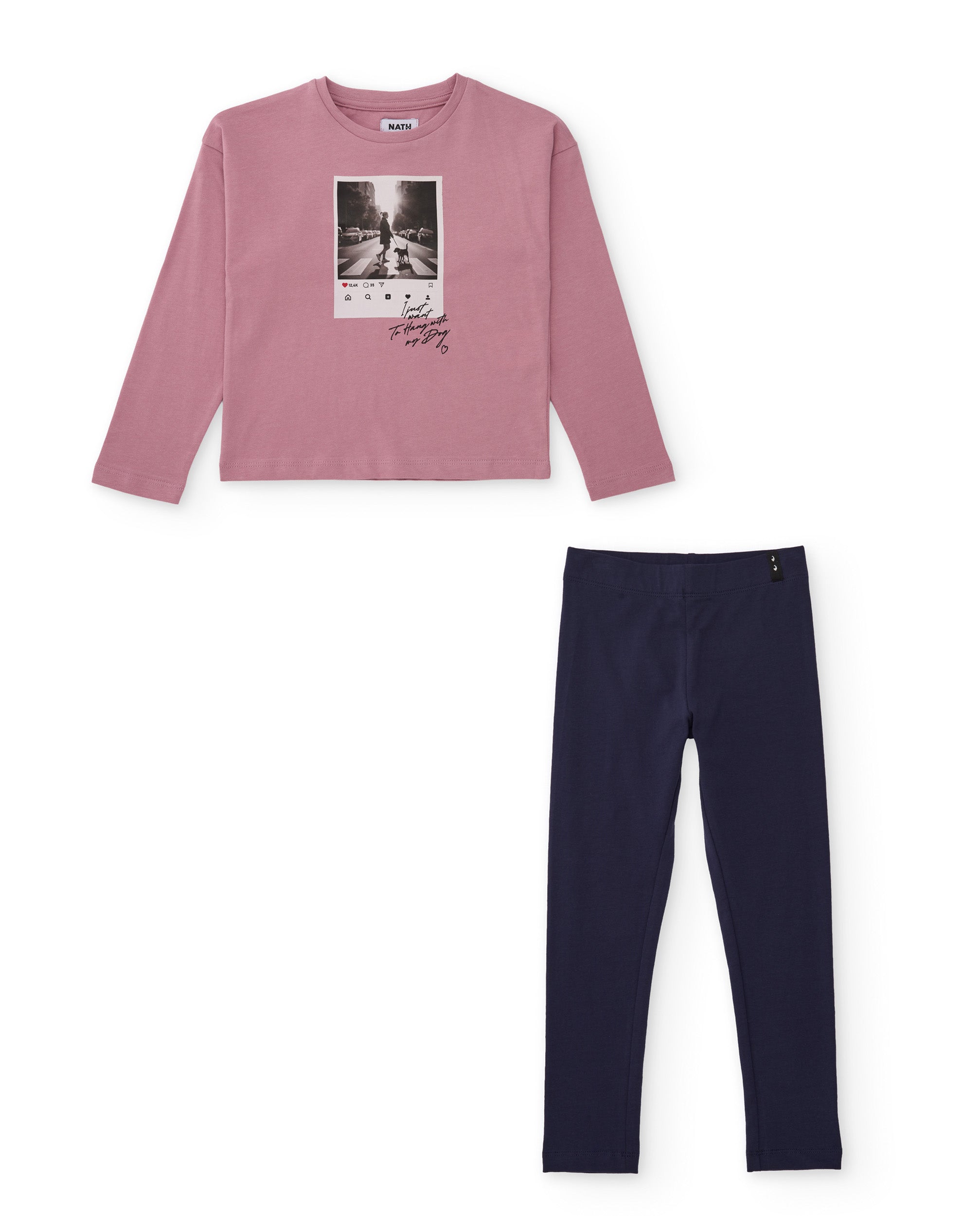 Tuc Tuc Completo Bimba Maglia Leggings Rosa