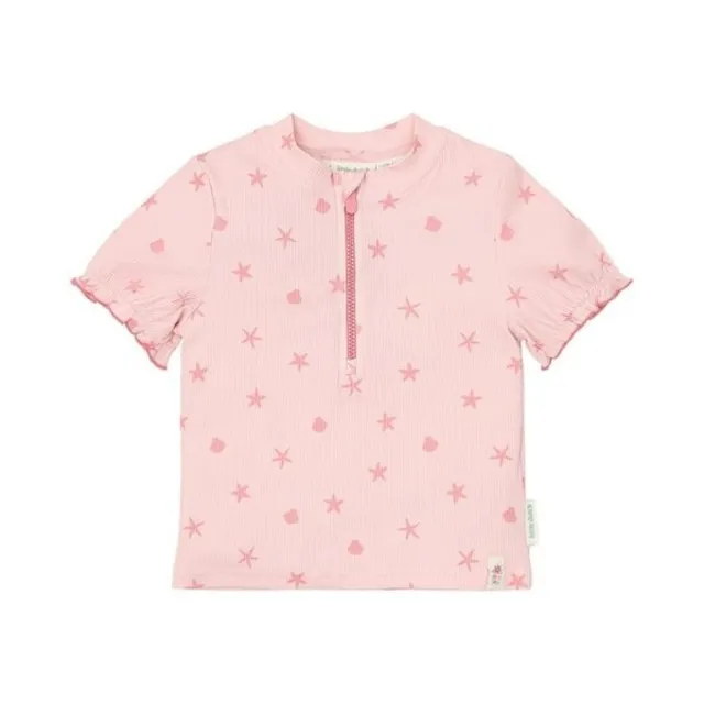 Little Dutch maglietta mare bambina rosa conchiglie UPF 40+