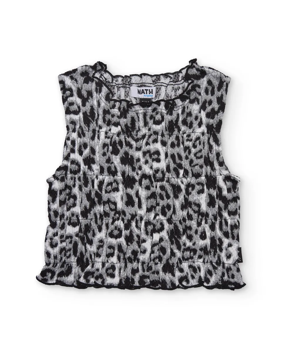 Tuc Tuc maglia bambina nera animalier