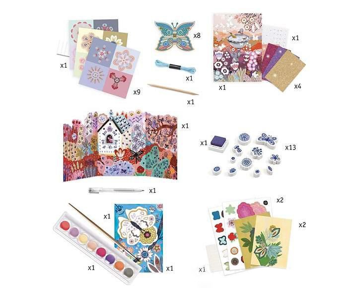 Djeco Fiori set artistico multiattività cofanetto creativo