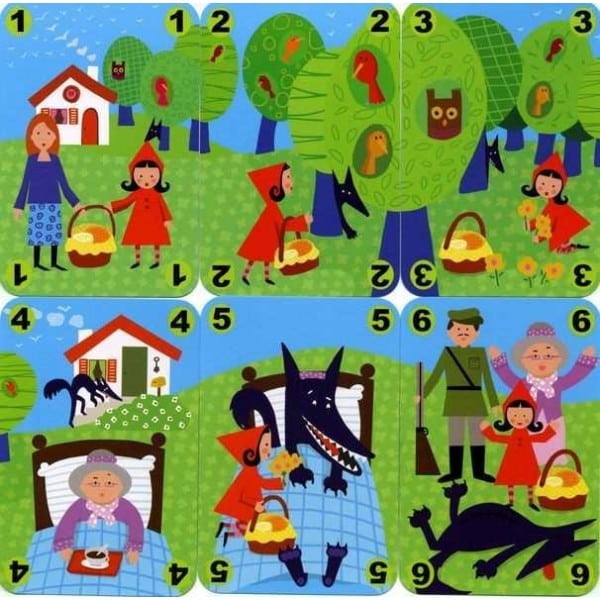Djeco Mechanlou Cappuccetto rosso gioco carte 34 carte