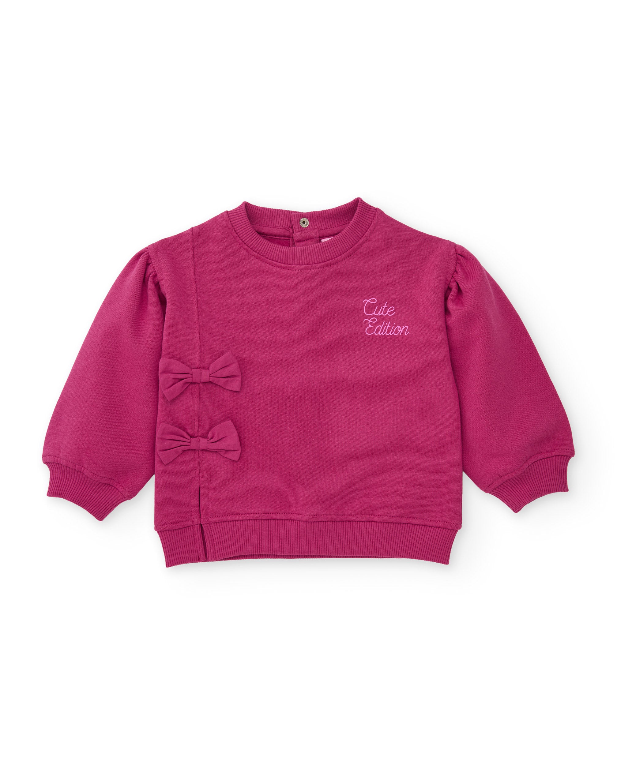 Tuc Tuc tuta bambina felpa fucsia con fiocco