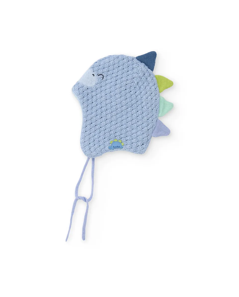 Tuc Tuc Roar Dino cappello neonato azzurro in maglia