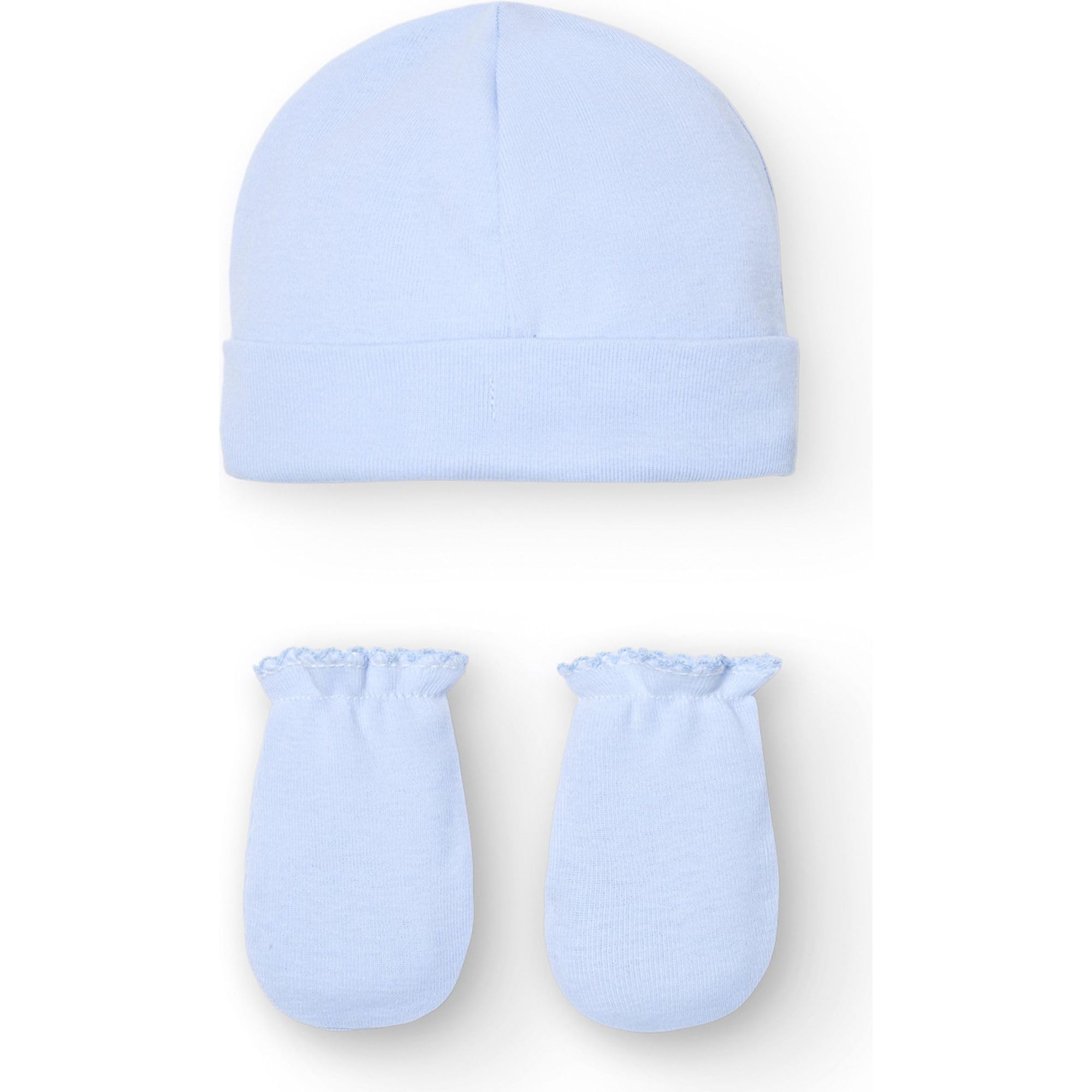 Babidu set cappello e guanti neonato beige cotone