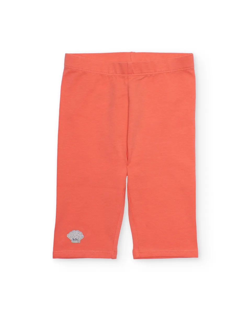 Tuc Tuc leggings bambina pinocchietto corallo